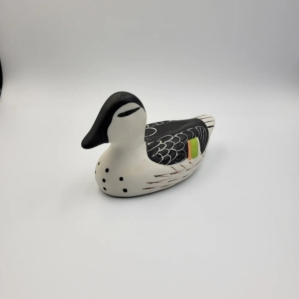 Vintage Painted Ceramic Duck Figurine